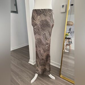 Zara Black and Cream Maxi Skirt-NWOT-never worn. Size small 🦓